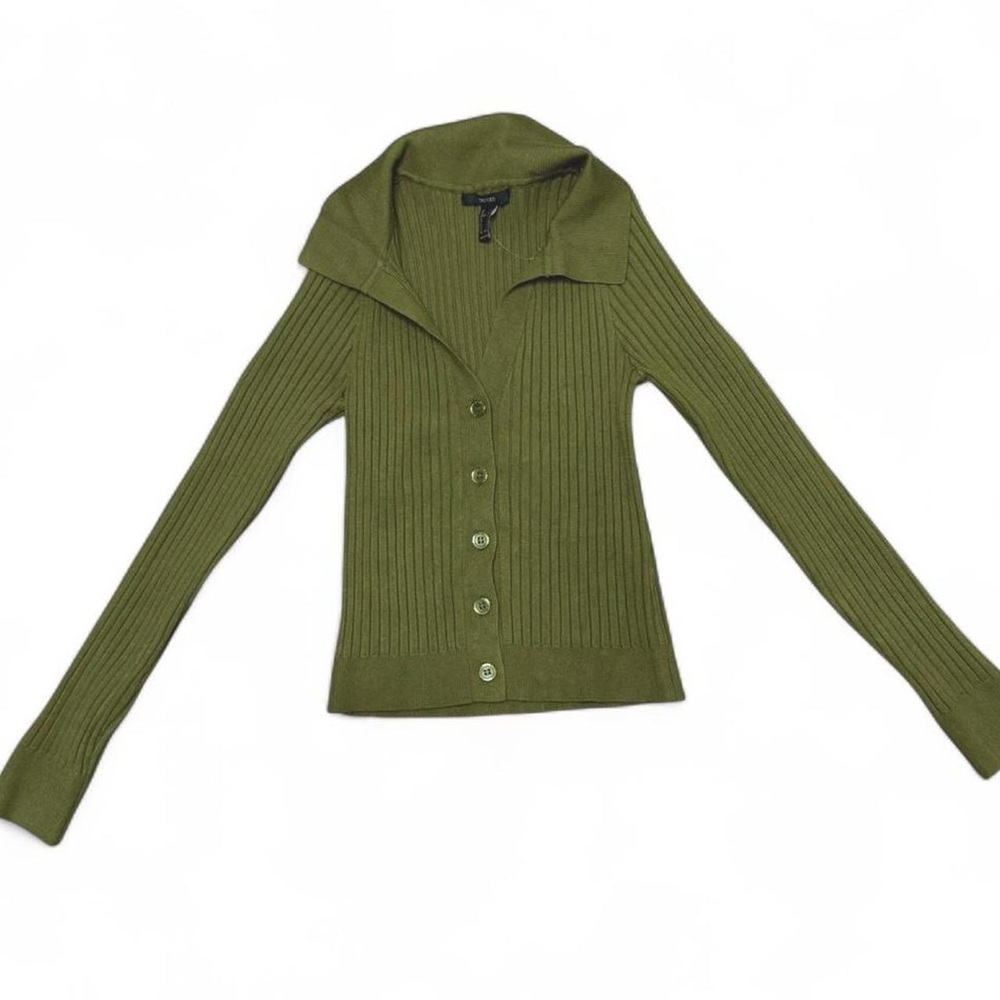 Forever 21 Olive Button-Up Cardigan